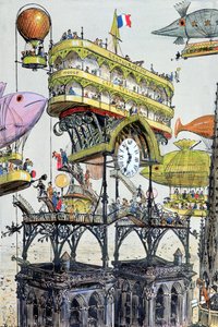Central Aircraft Station at Notre-Dame (Paris), illustration from 